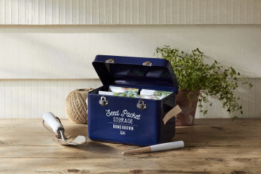 Blue Seed Packet Storage Tin