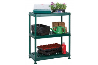 Ventilated Plastic Shelving Unit 3 Shelf Unit